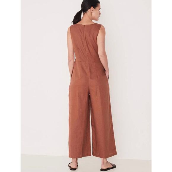 Assembly Label Eisa Wide Leg Jumpsuit – Terracotta Brown – Size 10 - Picture 5 of 7